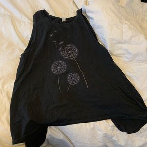 Dandelion open back yoga tank
